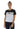 Fila Damen T-Shirt ANOKIA BLOCKED TEE 688488 B370 Bright White-Black-Light Grey Melange Bros Mehrfarbig